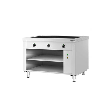 GGM Gastro Heated Servery Counter COPENHAGEN - 1240mm - with Hot Plate