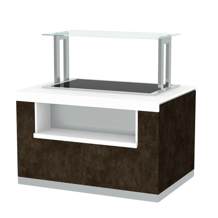 GGM Gastro Heated Servery Counter PRAGUE - 1700mm - with Hot Plate - on Castors