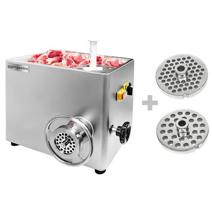 GGM Gastro Heavy Duty Electric Meat Mincer - Size 22 - 350-400kg/h - 800 W - Mincing Plate 4.5mm, 10mm