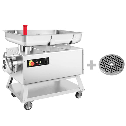 GGM Gastro Heavy Duty Electric Meat Mincer - Size 42 - 700kg/h - 4 kW - Mincing Plate 4mm - with Castors