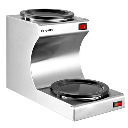 GGM Gastro Hot Plate Stainless Steel - 180mm - 160 W - for 2 Coffee or Tea Pots each Ø174mm