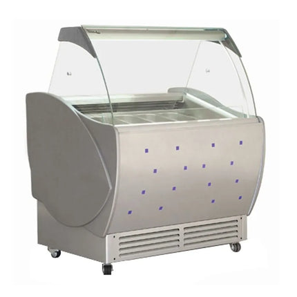 GGM Gastro Ice Cream Display Freezer | LUCA - 1060mm - Ventilated cooling - for 7 x 5 litres Napoli pans