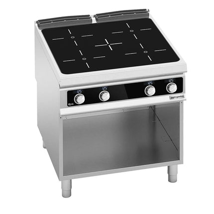 GGM Gastro Infrared Hob - 16kW - 4 zones - with open base shelf - Bflex Digital
