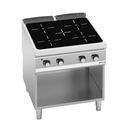 GGM Gastro Infrared Hob - 16kW - 4 zones - with open base shelf - Heavy Duty