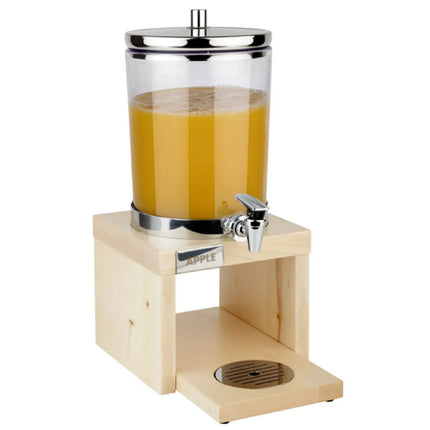 GGM Gastro Juice Dispenser - BRIDGE - polycarbonate tank with tap - 6 Litres - Stainless steel - incl. wire stand, 2 ice packs & touchless adaptor