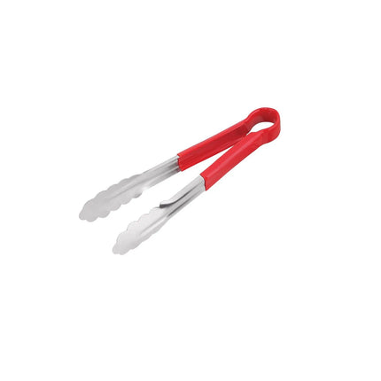 GGM Gastro Kẹp Phục Vụ - Thép Không Gỉ - Cán Silicone - 22cm - Đỏ