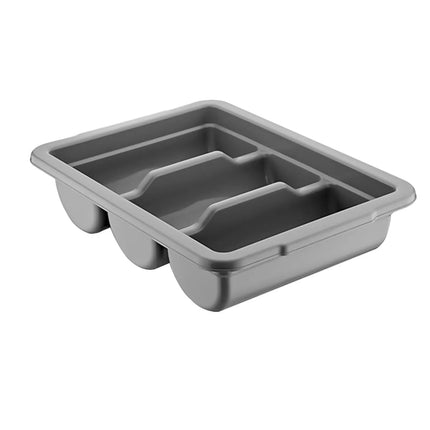 GGM Gastro Khay Đựng Dao Dĩa - 291x406mm - Cao 96mm - Polypropylene (PP) - 3 Ngăn - Xám