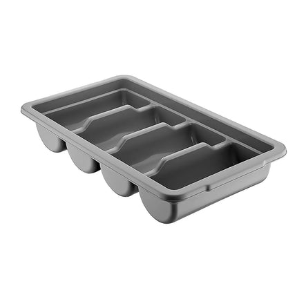 GGM Gastro Khay Đựng Dao Dĩa - 293x530mm - Cao 98mm - Polypropylene (PP) - 4 Ngăn - Xám