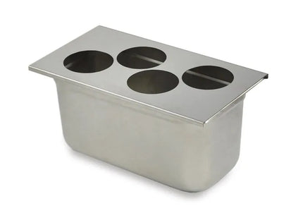 GGM Gastro Khay Sắp Xếp Bình (Cho GN 1/3) - Cho 4 Bình - Thép Không Gỉ - Lỗ Ø80mm - Cho Bình Định Lượng FFO-004 710ml