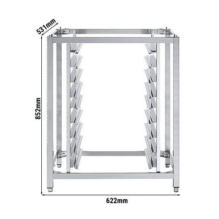 GGM Gastro Khung Chân Đế Cho Lò Hấp Combi - 622x531x852mm - 9x GN 1/1 - Thép Không Gỉ - Cho KB523 & BB443