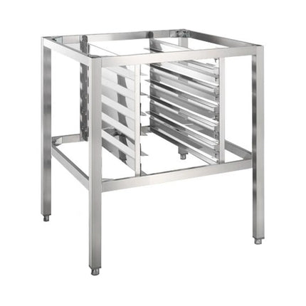 GGM Gastro Khung Chân Đế Lò - Thép Không Gỉ - 6x Ray Khay GN 1/1 - 800x1065x860mm - Cho Lò Hấp Combi