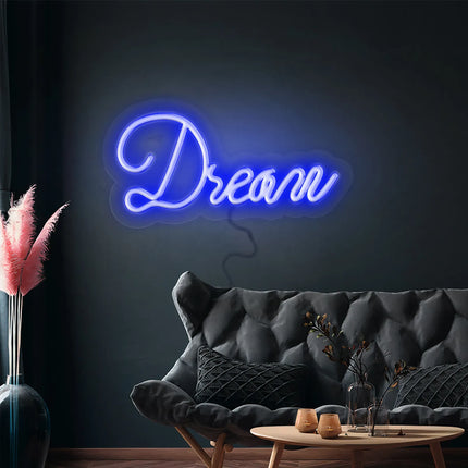 GGM Gastro LED Neon Sign - Dream - Blue - 450x180mm