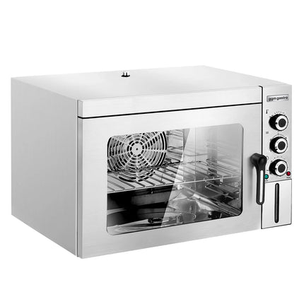 GGM Gastro Lò Đối Lưu Compact Điện - Phun Hơi - Điều Khiển Cơ - 1 Khoang Nướng - 1x 353x327mm - 30L - Kèm 1 Vỉ & 1 Khay Nướng 353x327mm