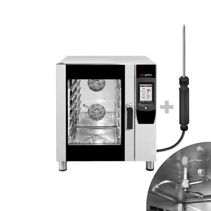 GGM Gastro Lò Hấp Combi Điện - Điều Khiển Cảm Ứng - 7x GN 1/1 - Kèm Hệ Thống Rửa Tự Động & Đầu Dò Nhiệt Lõi