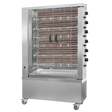 GGM Gastro Lò Quay Gà Điện - 28.8kW - 6 Xiên - Đến 36 Con Gà - Màu Kem