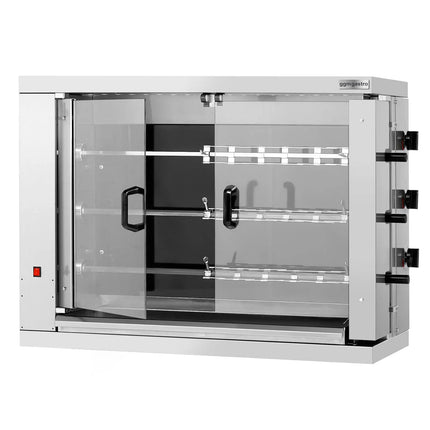 GGM Gastro Lò Quay Gà Điện - Mặt Kính Gốm - 14.4kW - 3 Xiên - Đến 18 Con Gà