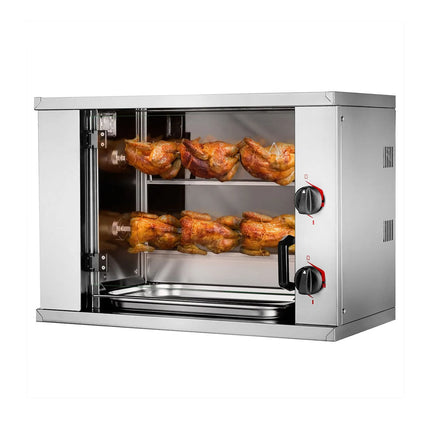 GGM Gastro Lò Quay Gà Điện Mini - 4.4kW - 2 Xiên - Đến 6 Con Gà