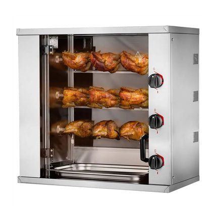 GGM Gastro Lò Quay Gà Điện Mini - 6.6kW - 3 Xiên - Đến 9 Con Gà