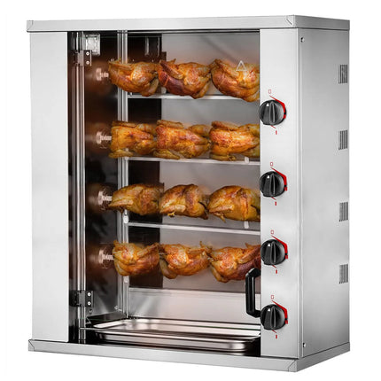 GGM Gastro Lò Quay Gà Điện Mini - 8.8kW - 4 Xiên - Đến 12 Con Gà