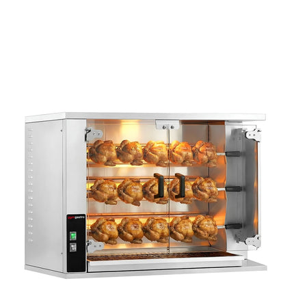 GGM Gastro Lò Quay Gà Gas - 14.1kW - 3 Xiên - Đến 15 Con Gà