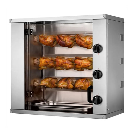 GGM Gastro Lò Quay Gà Gas Mini - 10.2kW - 3 Xiên - Đến 9 Con Gà
