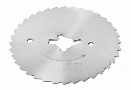 GGM Gastro Lưỡi Máy Thái Kebab Điện (Ø80mm) - Răng Cưa - Thép Không Gỉ - 80x80x1mm - Cho Máy Thái Doner Kebab