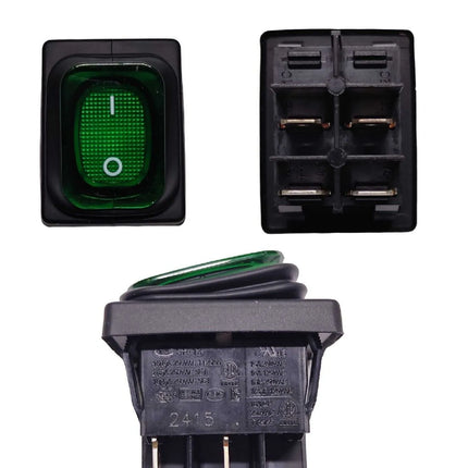 GGM Gastro Main Power Switch, Green – On/Off – 16A/250V AC