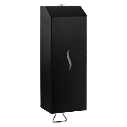 GGM Gastro Manual Soap Dispenser - 1000ml - Stainless steel - Black - wall mounted, manual, push-button, refillable reservoir