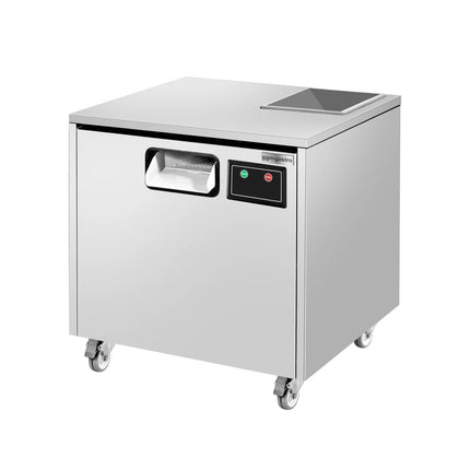 GGM Gastro Máy Đánh Bóng Dao Dĩa - 600W - Kèm Đèn UV-C & Bánh Xe - Kèm 1 Túi Hạt Đánh Bóng