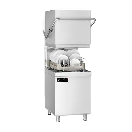 GGM Gastro Máy Rửa Chén Băng Chuyền - Điều Khiển Cơ - 6.52kW - Kèm Bơm Định Lượng Hóa Chất & Trợ Xả