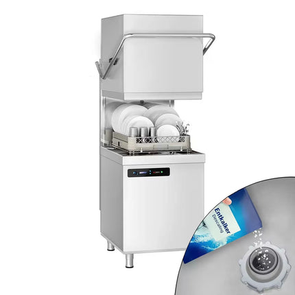 GGM Gastro Máy Rửa Chén Băng Chuyền Hai Lớp Vỏ - Điều Khiển Số - 7.1kW - Kèm Bơm Định Lượng Hóa Chất & Trợ Xả
