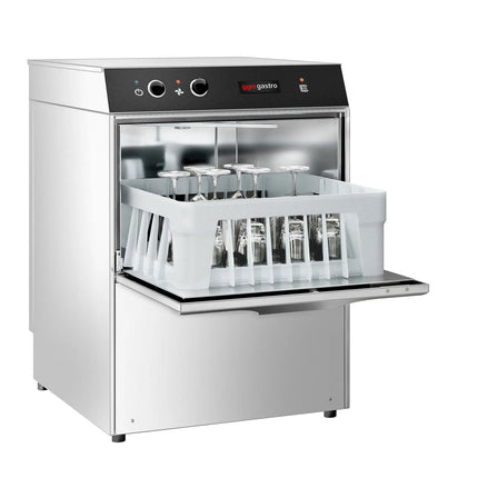 GGM Gastro Máy Rửa Ly Compact Hai Lớp Vỏ - Điều Khiển Cơ - 2.77kW - Kèm Bơm Xả, Bơm Trợ Xả