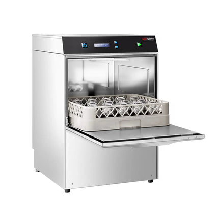 GGM Gastro Máy Rửa Ly Compact Hai Lớp Vỏ - Điều Khiển Cơ - 2.97kW - Kèm Bơm Xả, Bơm Hóa Chất & Trợ Xả