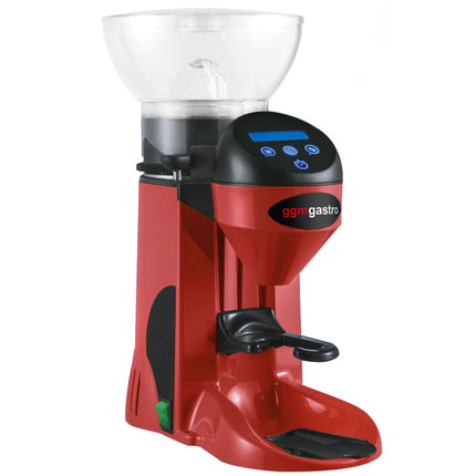 GGM Gastro Máy Xay Cà Phê - 1kg - 77dB - Có Bộ Định Lượng - Đỏ