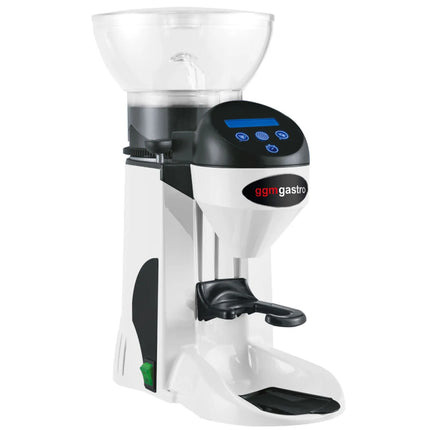 GGM Gastro Máy Xay Cà Phê - 1kg - 77dB - Có Bộ Định Lượng - Trắng
