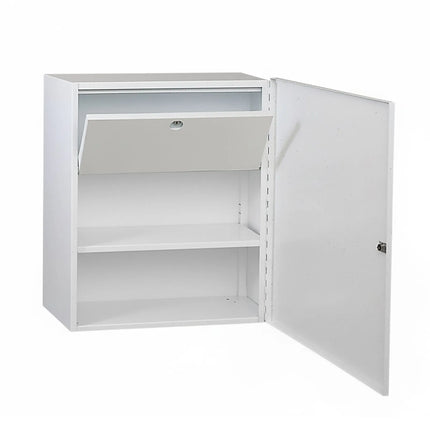 GGM Gastro MEDICUS | First Aid Cabinet - empty - powder-coated steel - White - with lockable medicines compartment, with 2 keys