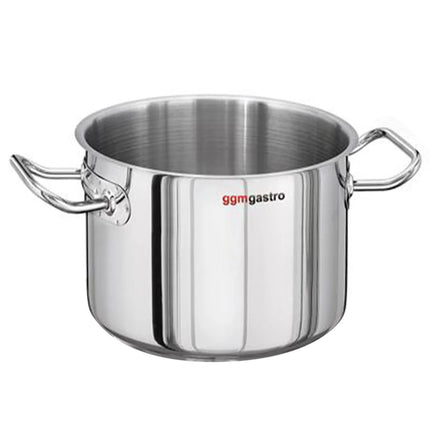 GGM Gastro Medium Stock Pot - Stainless Steel - 23L - Ø 360mm - Height: 220mm - Induction Compatible
