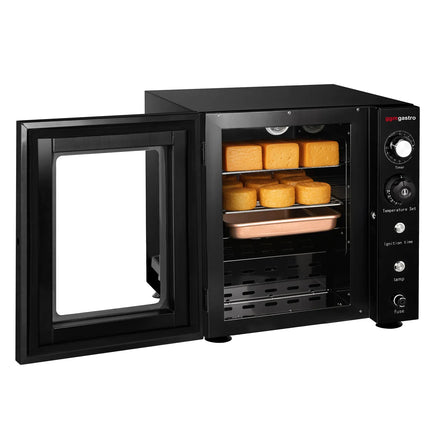 GGM Gastro Mini Smoker Oven - Manual - with 2 Racks & Glass Door - 433x472mm - Black