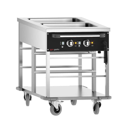 GGM Gastro Mobile Bain Marie - 2x GN 1/1 - 2 kW - individually controlled wells