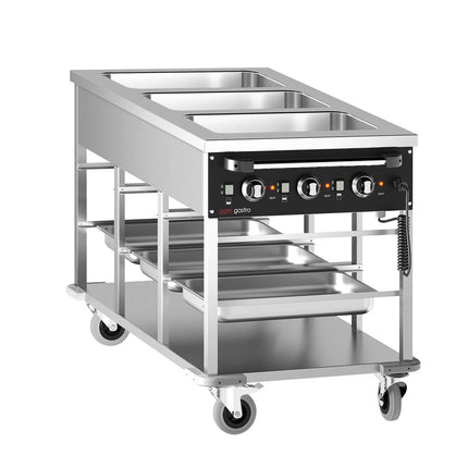 GGM Gastro Mobile Bain Marie - 3x GN 1/1 - 3 kW - individually controlled wells