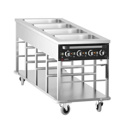 GGM Gastro Mobile Bain Marie - 4x GN 1/1 - 4 kW - individually controlled wells