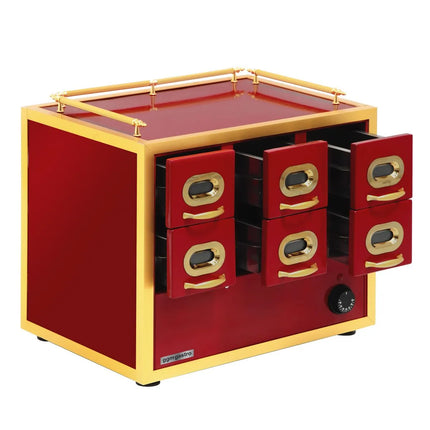 GGM Gastro Nacho Warmer - - | Warming Drawer Cabinet - 2x3 Drawers - for Almonds & Nuts