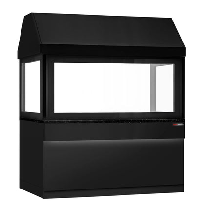 GGM Gastro Neutral Element for Commercial Charcoal & Gas Grill - 1900x900x2160mm - Black front - Black granite worktop - with Lighting