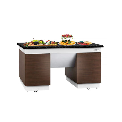 GGM Gastro Neutral Element with Granite worktop - 1600x800x900mm - 4 doors - with Wheels