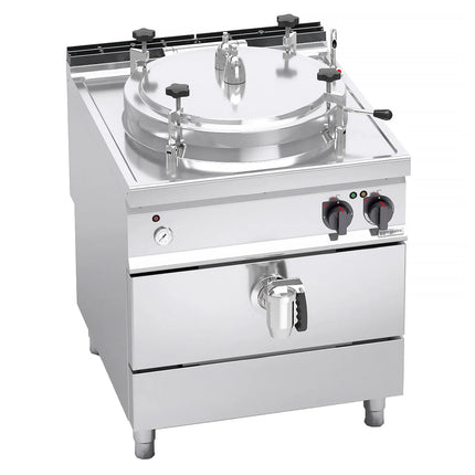 GGM Gastro Nồi Nấu Áp Suất Điện - 100L - 16kW - Gia Nhiệt Gián Tiếp - Kèm Đấu Nối Nước