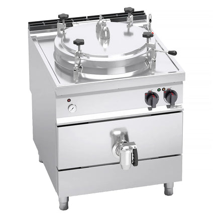 GGM Gastro Nồi Nấu Áp Suất Điện - 150L - 18kW - Gia Nhiệt Gián Tiếp - Kèm Đấu Nối Nước
