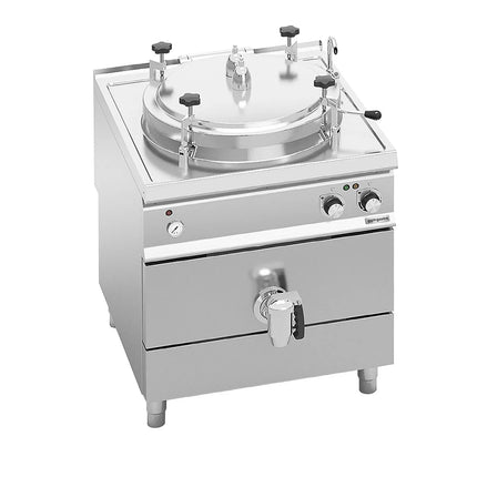 GGM Gastro Nồi Nấu Áp Suất Điện - 150L - 18kW - Gia Nhiệt Gián Tiếp - Kèm Đấu Nối Nước
