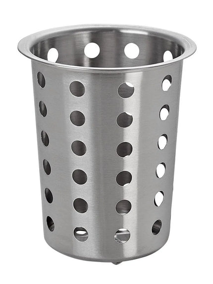 GGM Gastro Ống Đựng Dao Dĩa - Ø115mm - Cao 135mm - Thép Không Gỉ - Đục Lỗ