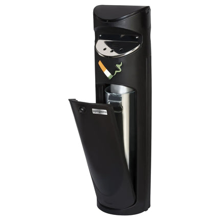 GGM Gastro Outdoor Cigarette Bin & Standing Ashtray - Stainless Steel - 1040mm