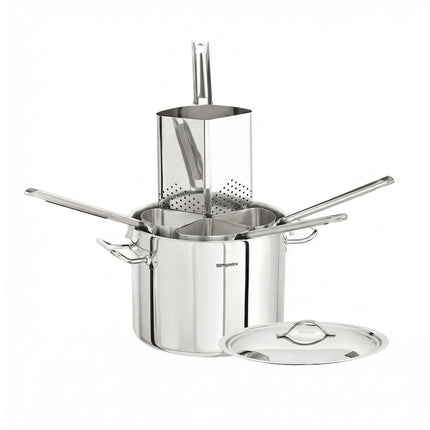 GGM Gastro Pasta Cooker Set - Stainless Steel - 22.4 L - Ø 360 mm - incl. 4 Baskets - Induction Compatible